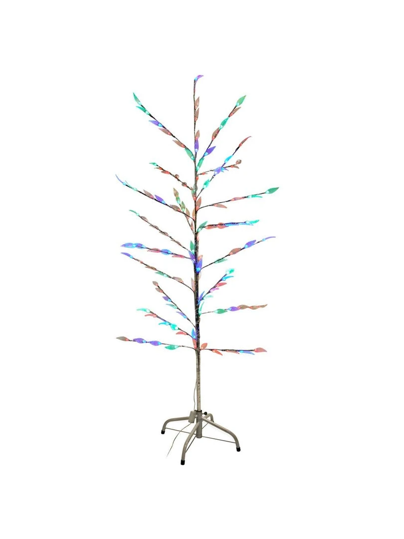Everbright Trading Inc Decor Silver 58" Retro Artificial Christmas Tree W/ Light Up Leaves 3 Everbright Trading Inc Decor Silver 58" Retro Artificial Christmas Tree W/ Light Up Leaves