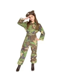 Charades Child's GI Army Girl Costume