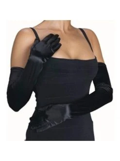 Be Wicked Adult Black Opera Gloves