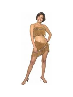 Underwraps Adult Sexy Suede Leather Sacagawea Indian Costume