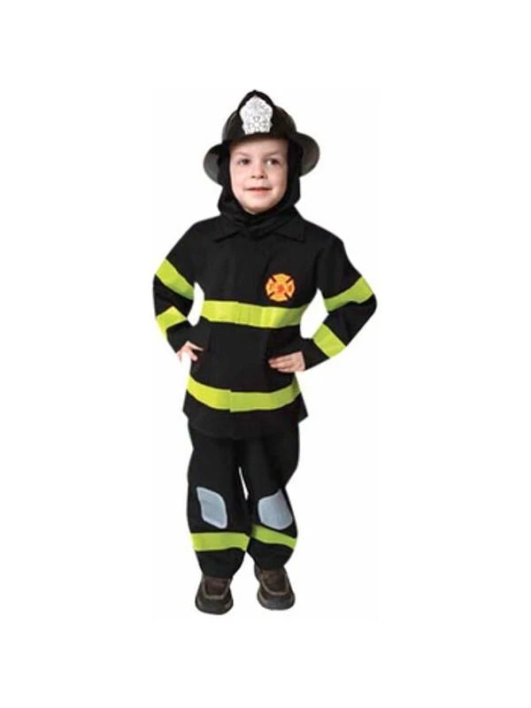 Dress Up America Kids Costumes Toddler Black Fireman Costume 3 Dress Up America Kids Costumes Toddler Black Fireman Costume