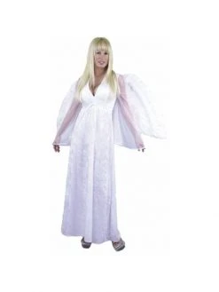 Charades Feathered Angel Costume Wings W/ Tinsel