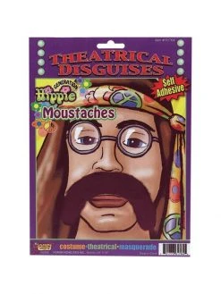 Forum Novelties Inc. Costume Facial Hair Adult 60's Hippie Style Costume Moustache