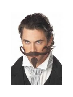California Costume Co. Costume Facial Hair Adult Western Gambler Moustache And Goatee
