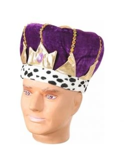 China Products Corp. Adult Purple King Crown Hat