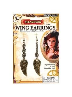 Forum Novelties Inc. Adult Steampunk Wing Earrings Costume Jewelry