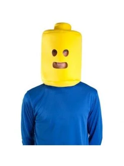 Exclusive Adult Yellow Block Man Headpiece Adult Costumes