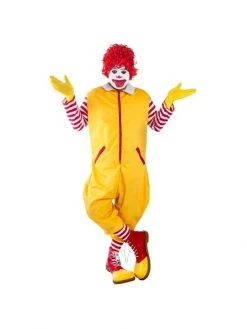 Exclusive Adult Ronald McDonald Style Clown Costume
