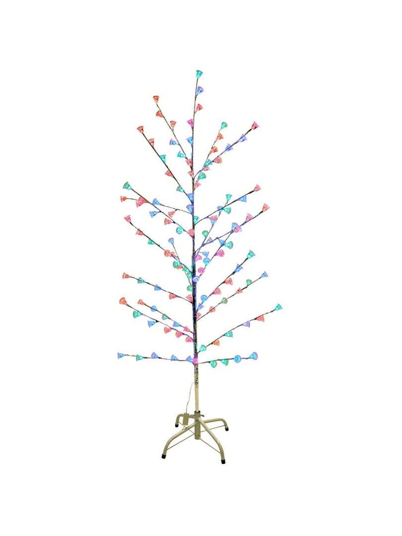 Everbright Trading Inc Silver 58" Retro Artificial Christmas Tree W/ Light Up Bells 3 Everbright Trading Inc Silver 58" Retro Artificial Christmas Tree W/ Light Up Bells